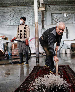 شستشوی سنتی قالی در قالیشویی قیطریه 